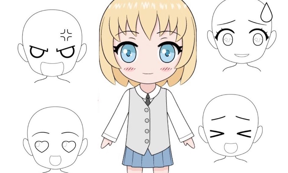 Learn To Draw Chibi Anime Manga Style Full Body Character Small