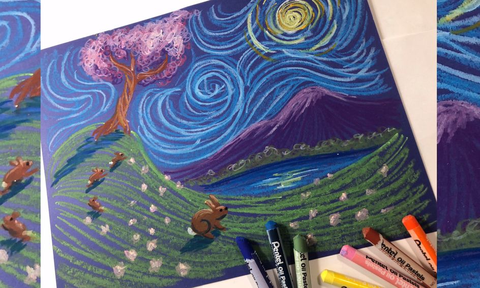 Draw Or Paint A Van Gogh Inspired Spring Landscape Small Online