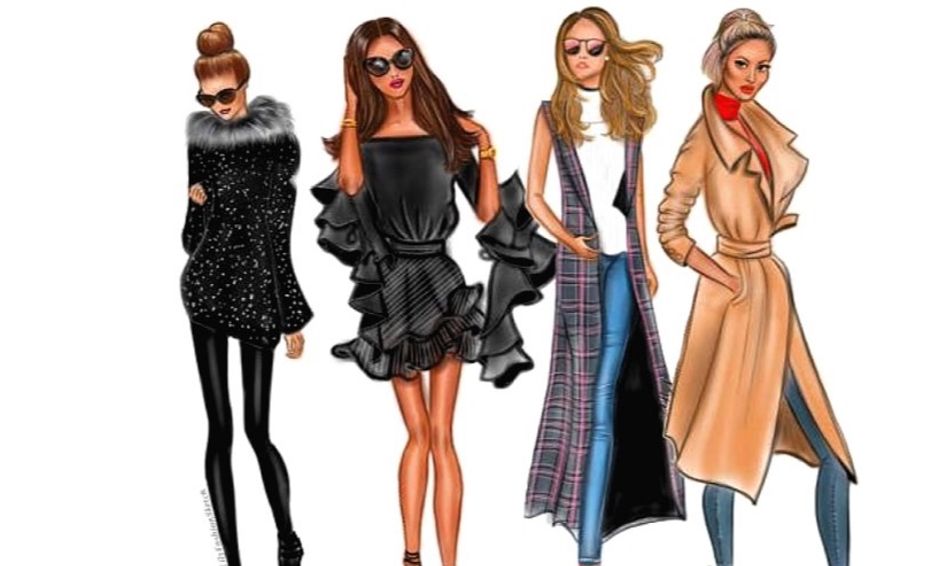 Pictures of fashion design sketches