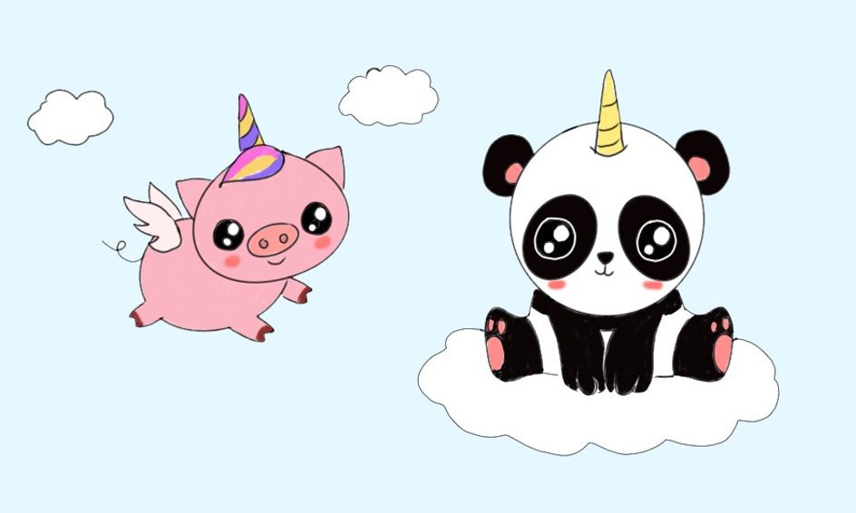 Let S Draw Kawaii Pandicorn And Unipig Panda And Pig Unicorn