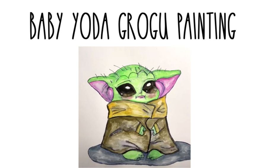 Baby Yoda Grogu Watercolor Painting Tutorial Small Online Class For Ages 9 14 Outschool