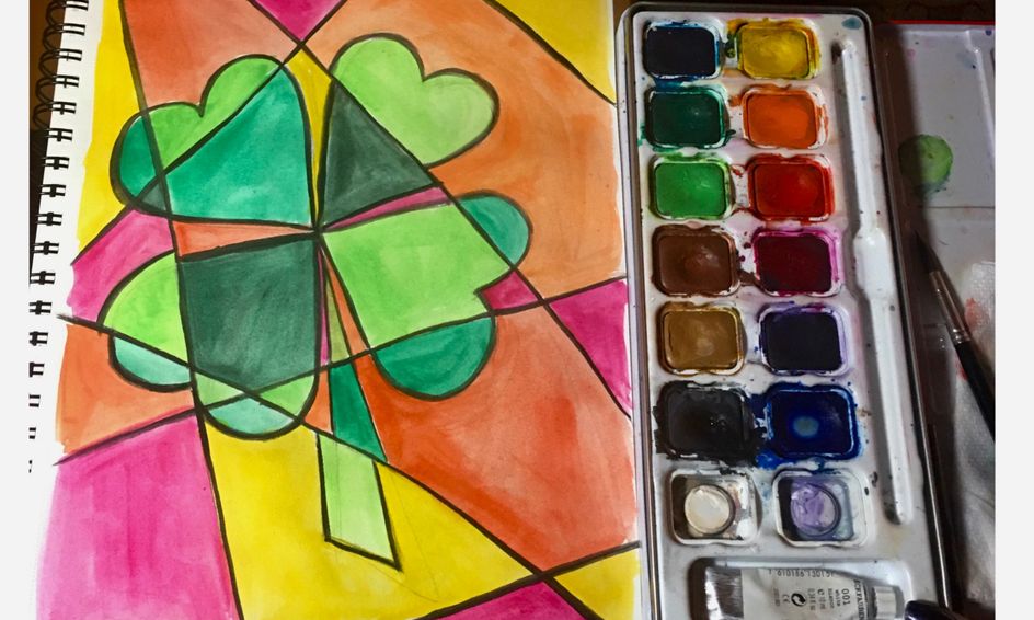 Let S Draw Paint A Cubist 4 Leaf Clover Inspired By Picasso