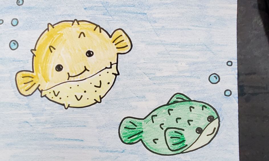 Doodle Drawing Puffer Fish Small Online Class For Ages 5 10 Outschool