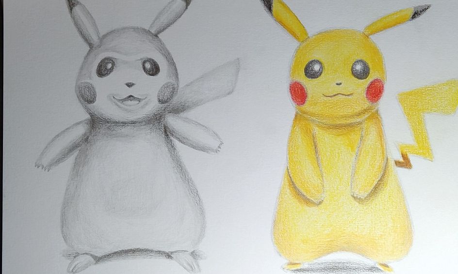 Pikachu Pokemon Pencil Sketch And Colored Pencils Drawing Small Online Class For Ages 7 12 Outschool Pikachu paint by number kit drawing toy set 15x10cm 6 x4 diy painting. pikachu pokemon pencil sketch and colored pencils drawing small online class for ages 7 12