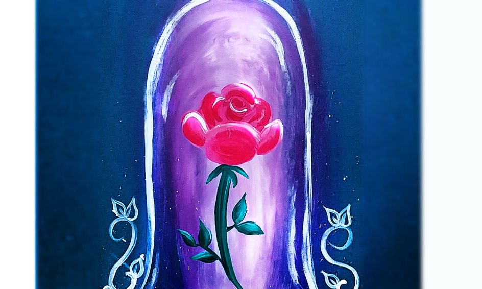 Beauty The Beast Enchanted Rose Painting Small Online Class For Ages 9 14 Outschool
