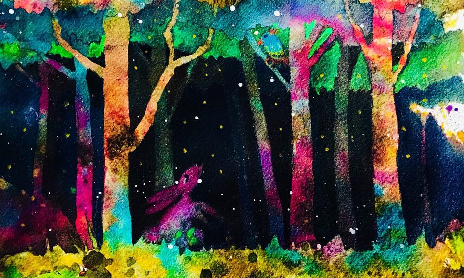 Watercolor Wonderland Forest Friends Negative Painting Tutorial Small Online Class For Ages 12 17 Outschool