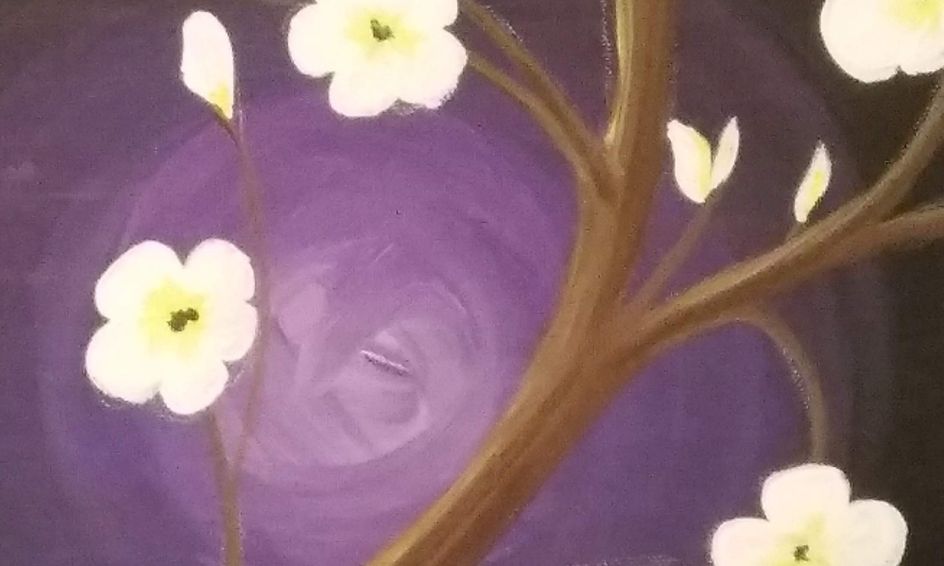 White Blossom Acrylic Painting Session Small Online Class For Ages 8 10 Outschool