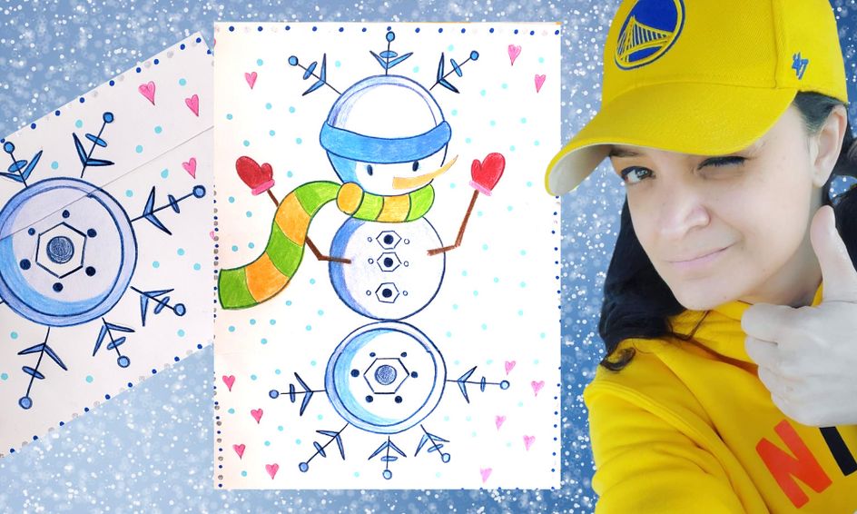 Awesomely Artsy Let It Snow! Folding Holiday Snowman Card ...
