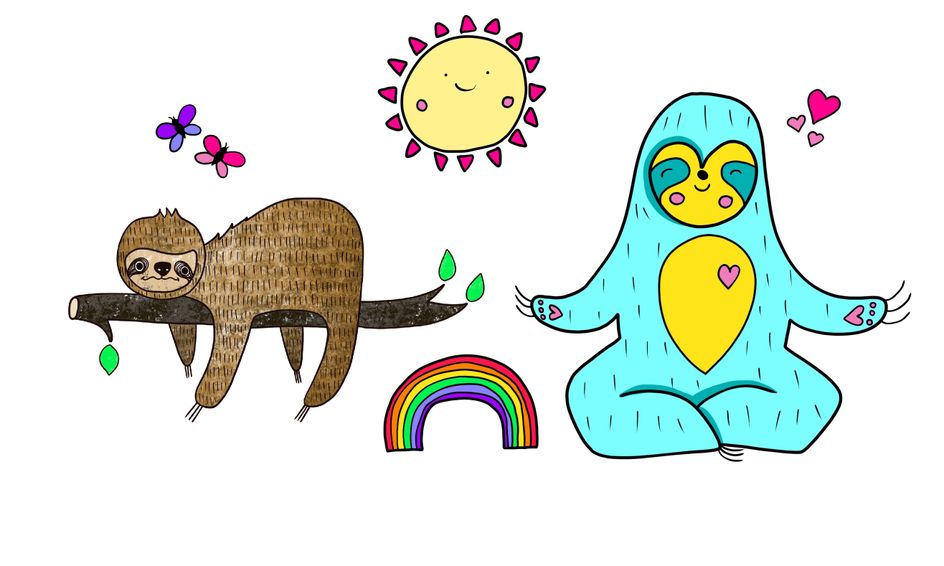 How To Draw A Sloth In Two Styles Folk And Kawaii Small Online