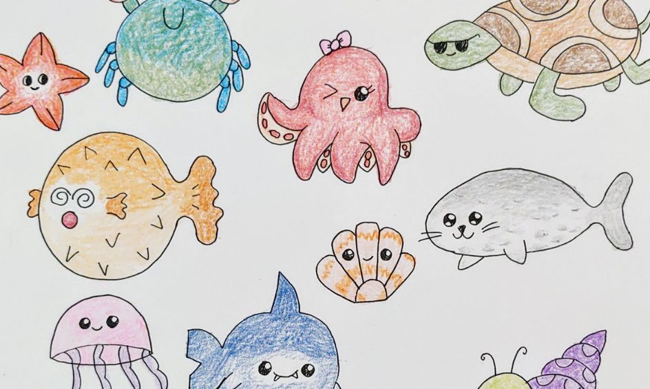 Cute Drawings Of Sea Creatures - Juvxxi