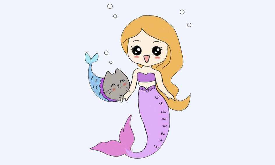 Let S Draw A Kawaii Mermaid And A Cute Mercat Mermaid Cat Small Online Class For Ages 7 12 Outschool,Fight Scene Anime Battle Drawing