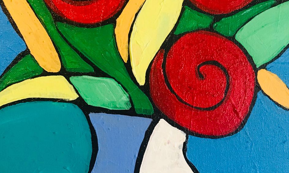 Paint It Vase Of Roses Small Online Class For Ages 8 13 Outschool