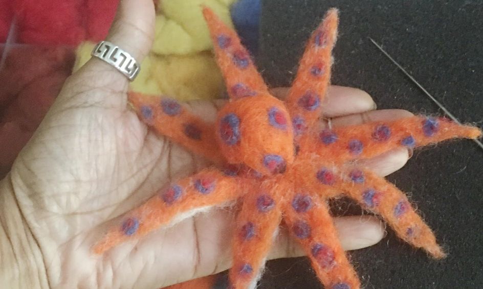 Fun With Fiber Arts Felted Octopus Beginner Ages 10 Small