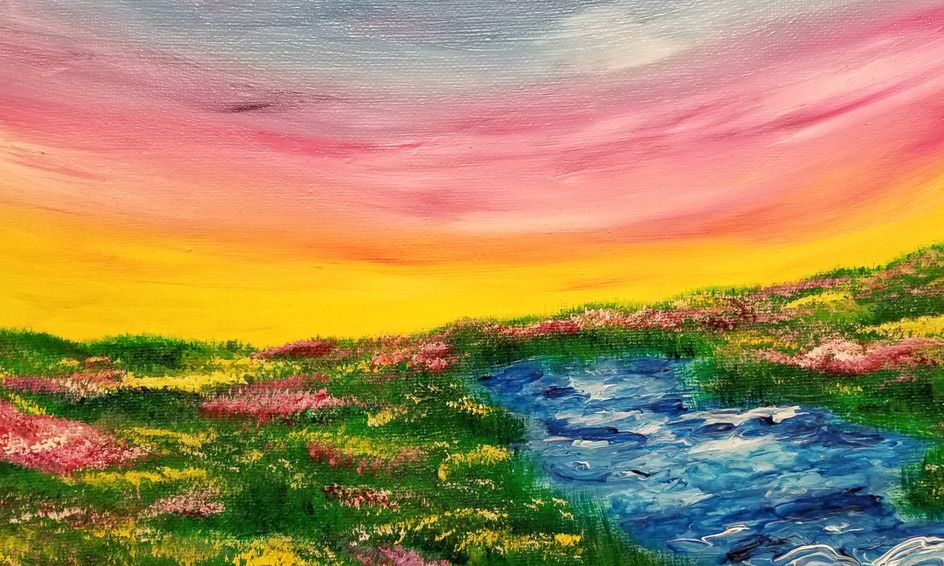 Capture Springtime At The River Painting In Acrylics Small Online Class For Ages 7 12 Outschool