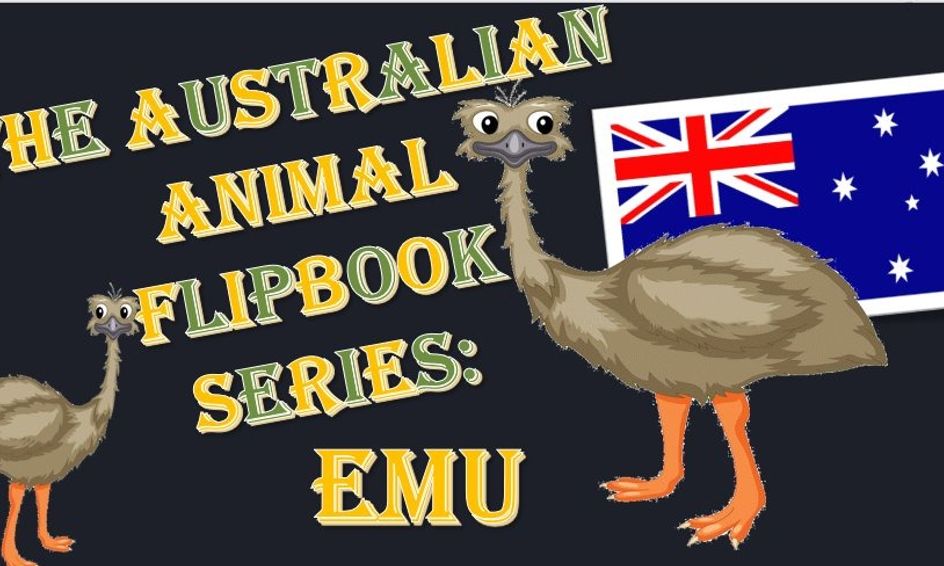 Australian Animal Flipbook Series Emu Small Online Class For