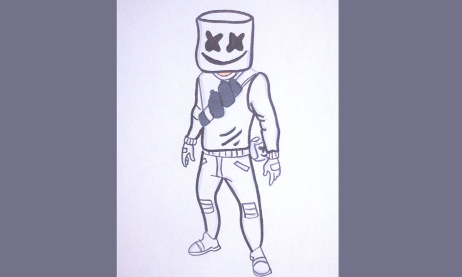 Let S Draw Fortnite S Marshmello Step By Step Small Online Class For Ages 7 11 Outschool - marshmello hangout roblox