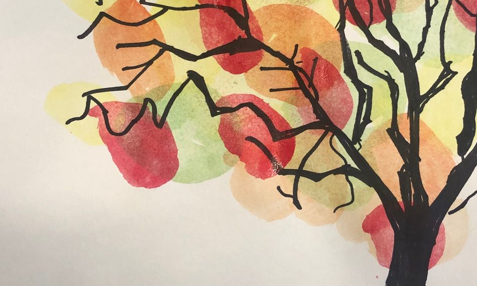 Abstract Tree Watercolor Painting Small Online Class For Ages 5