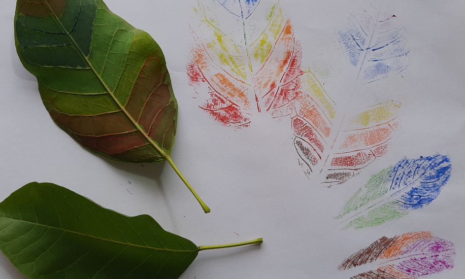 Rainbow Leaf Prints Art Of Pattern Making With Real Leaves And