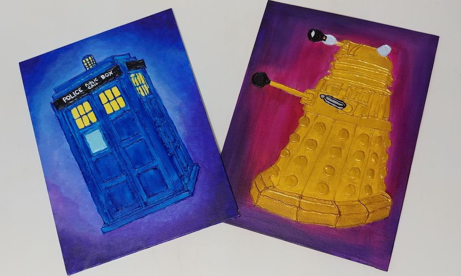 Paint Your Own 3d Dr Who Fan Art Small Online Class For Ages 12