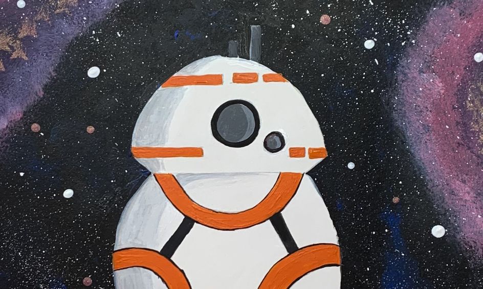 Painting With Acrylics Outer Space And Droids Small Online