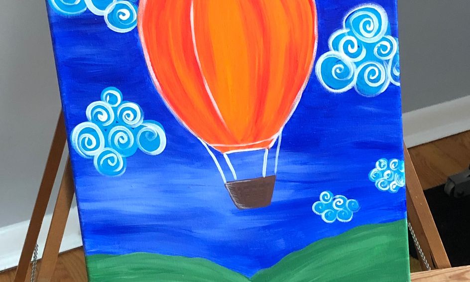 Hot Air Balloon Painting Small Online Class For Ages 9 14