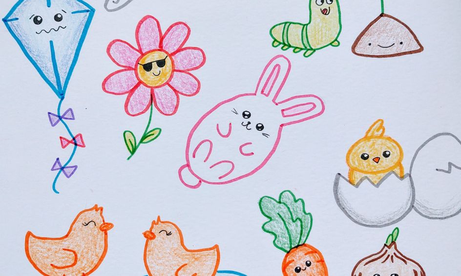 Cute Spring Drawing Kawaii Doodles Small Online Class for Ages 59