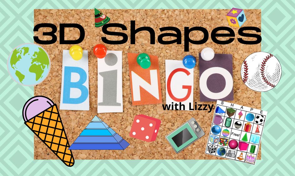 Let's Play Bingo 3D Shapes Math Edition Small Online Class for Ages