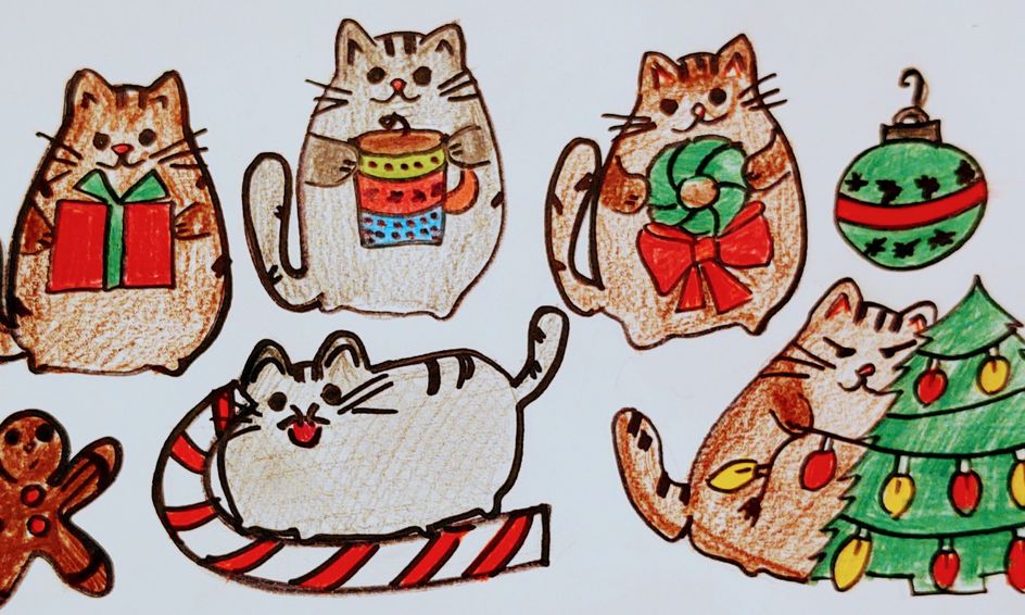 So Cute Pusheen Cat Friends Enjoying Decorating For Christmas Draw Together Small Online Class For Ages 7 12 Outschool In this video i take you through the process of a gesture quicksketch drawing step by step. so cute pusheen cat friends enjoying decorating for christmas draw together small online class for ages 7 12