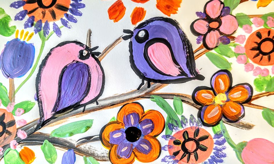 Birds On A Tree Abstract Flowers Acrylic Painting Step By Step Instructions Small Online Class For Ages 6 10 Outschool Learn how to draw thousands of flowers using the same simple technique. birds on a tree abstract flowers acrylic painting step by step instructions small online class for ages 6 10