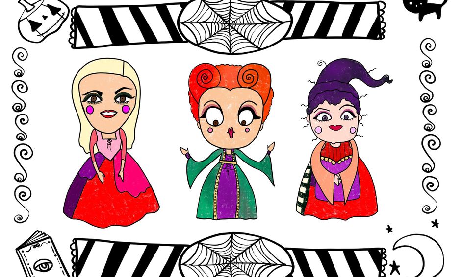 Halloween Drawing Party Draw The Sanderson Sisters In The Kawaii Cute Style Small Online Class For Ages 8 12 Outschool - kawaii cute roblox girl halloween