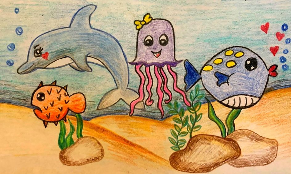 Draw Cute Ocean Animals In An Ocean Scene Small Online Class For Ages 7 11 Outschool