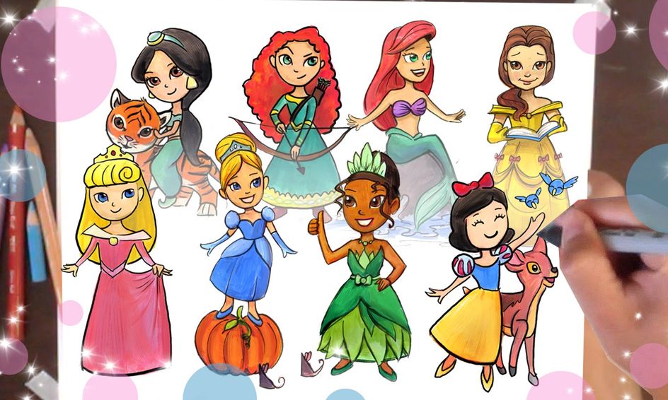 Drawing Disney Princesses Art Camp Step By Step Small Online Class For Ages 8 11 Outschool
