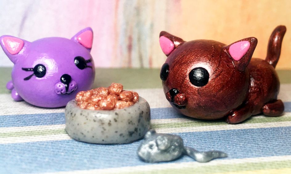 Let S Make Polymer Clay Miniatures Cats Small Online Class For