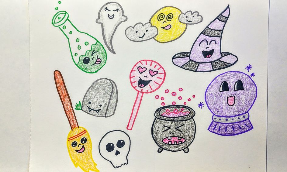 More Cute Halloween Drawing Kawaii Doodles 2 Small Online Class For Ages 5 9 Outschool