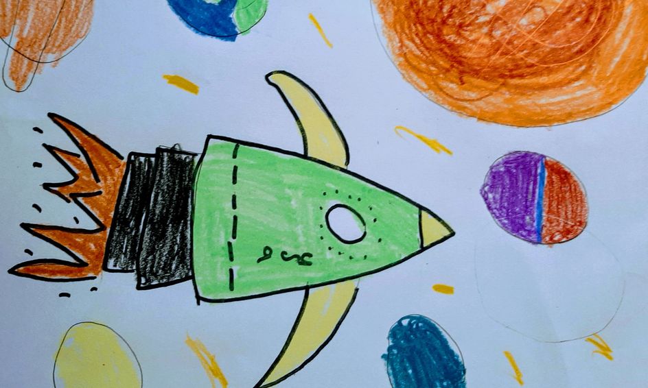 Draw A Rocket In Outer Space Ages 5 6 Small Online Class For Ages 5 6 Outschool