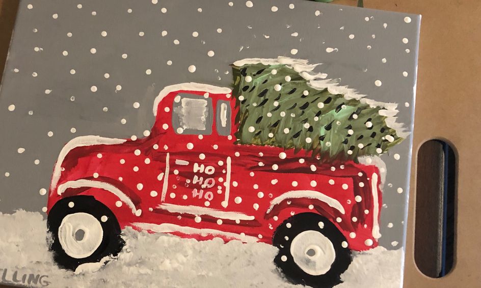 Red Truck And Tree Acrylic Painting Workshop Small Online Class For Ages 13 18 Outschool