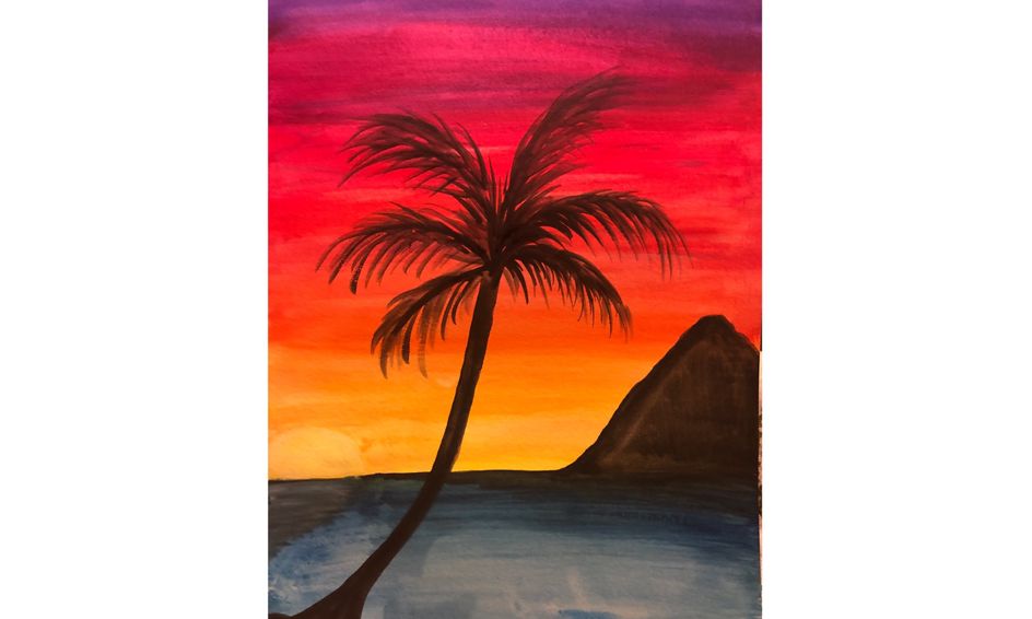 Watercolor Art How To Paint An Ocean Sunset Small Online Class For Ages 12 15 Outschool