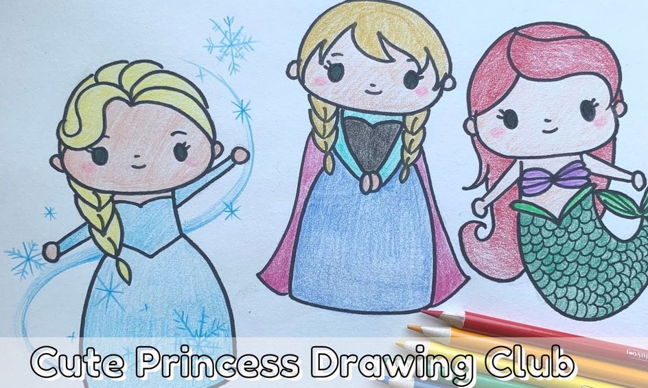 Cute Princess Drawing Club Ongoing Small Online Class For Ages 5 9 Outschool