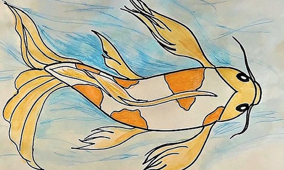 Draw And Paint A Beautiful Koi Fish Small Online Class For Ages
