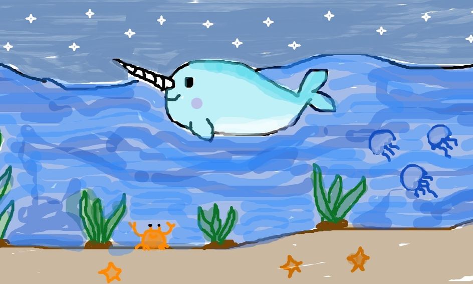 Learn How To Draw A Cute Narwhal Ocean Scene Small Online Class For Ages 5 9 Outschool These cute narwhal drawings will introduce children to these awesome arctic mammals. learn how to draw a cute narwhal ocean scene small online class for ages 5 9