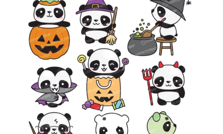 How To Draw Halloween Pandas Step By Step Doodles Directed Drawing Kawaii Panda Small Online Class For Ages 8 13 Outschool