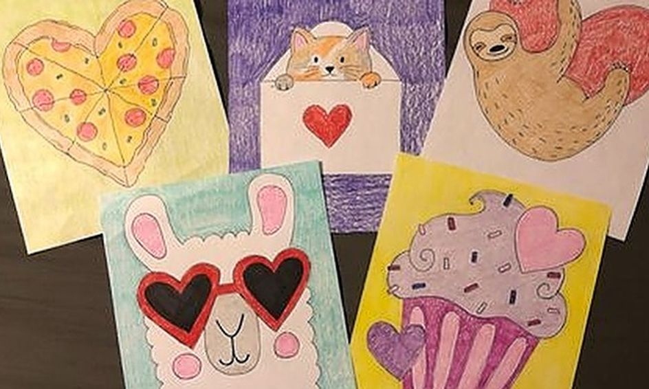 Valentines Day Directed Drawing (Flex) Small Online Class for Ages 510