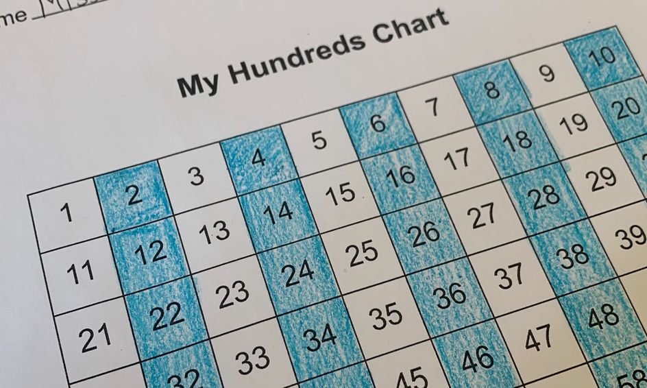 skip count by 2 5 10 on a hundreds chart small online class for
