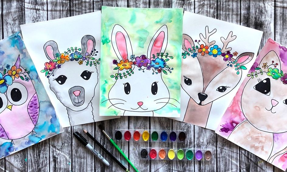 Art Camp Draw Paint Cute Animals Wearing Flower Crowns With The Bunny Lady Small Online Class For Ages 7 12 Outschool Selecting the excellent flower crown drawing. art camp draw paint cute animals wearing flower crowns with the bunny lady small online class for ages 7 12