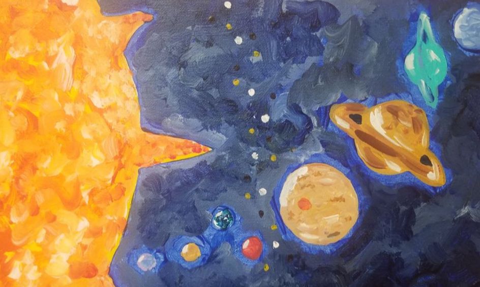 Paint Sip The Solar System Small Online Class For Ages 9 14