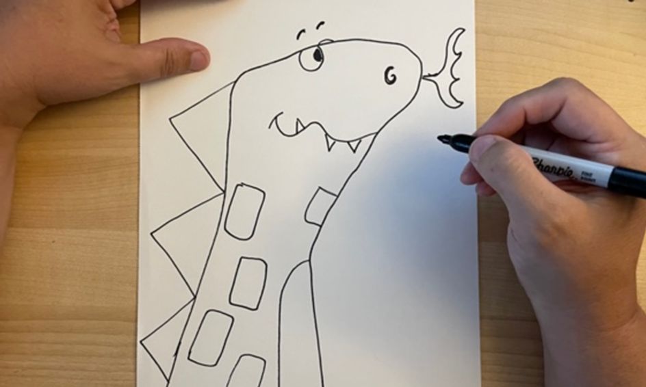 Draw A Super Cute Dragon With Your Fingers Small Online Class For Ages 4 7 Outschool