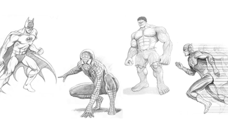 8Week Art Series Pencil Sketching Figure Drawing Action Figures