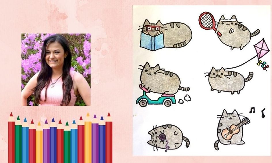 Pusheen Cat Drawing Valentines Day Cat How To Draw Pusheen The Cat Doing Hobbies Small Online Class For Ages 7 12 Outschool outschool