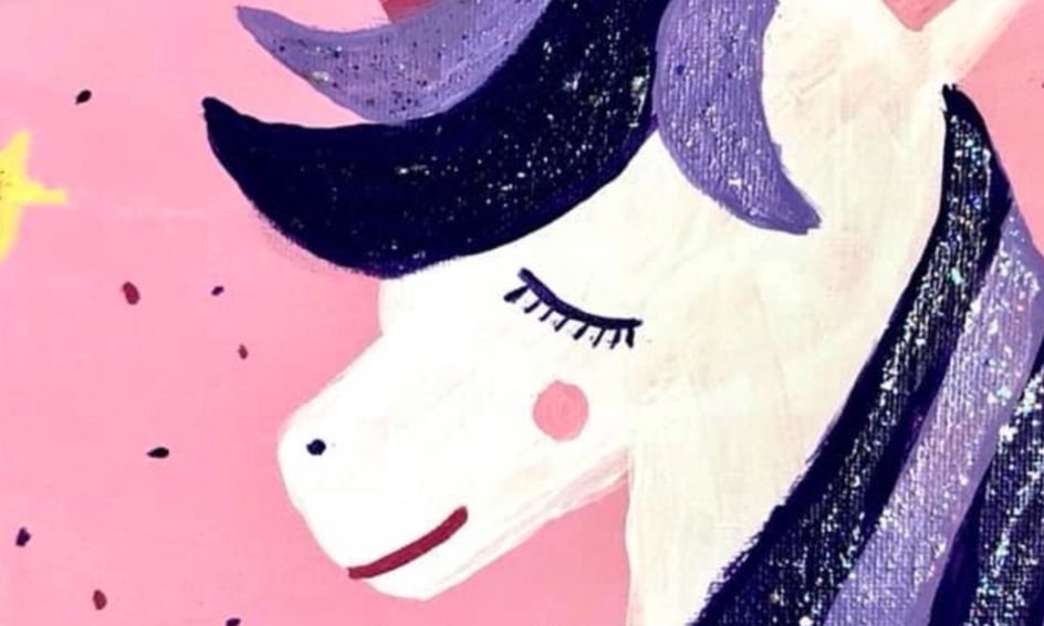 Unicorn Mood Canvas Painting With Mrs Maas Small Online Class