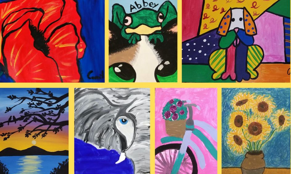 Art Class -Follow Along Colorful Paintings! | Small Online Class for ...